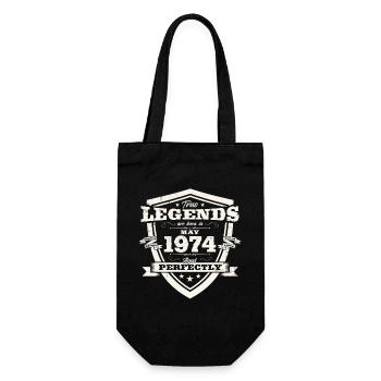 Légende Mai 1974 Millésime 1974 Anniversaire 1974 - Sac à bouteille - noir - Devant