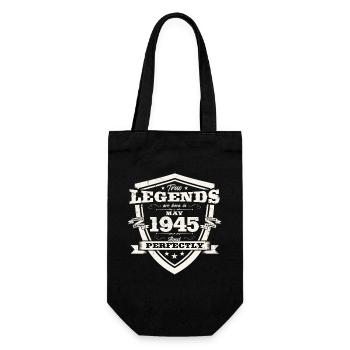 Vintage May 1945 Vintage 1945 Birthday 1945 - Gift Bag for Bottles - black - Front