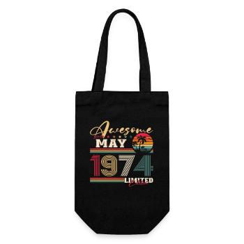 Original 1974 Vintage 1974 50th Birthday 1974 - Gift Bag for Bottles - black - Front