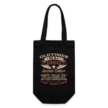 Vintage May 1960 Vintage 1960 Birthday 1960 - Gift Bag for Bottles - black - Front