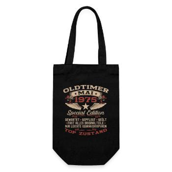 Classic Car May 1975 Vintage 1975 Birthday 1975 - Gift Bag for Bottles - black - Front