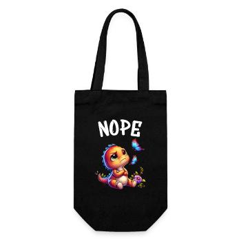Dinosaur Saying Nope for Boys and Girls - Gift Bag for Bottles - black - Front