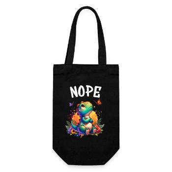 Dinosaur Saying Nope for Boys and Girls - Gift Bag for Bottles - black - Front