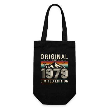 Original June 1979 Born 1979 45th Birthday 79 - Gift Bag for Bottles - black - Front