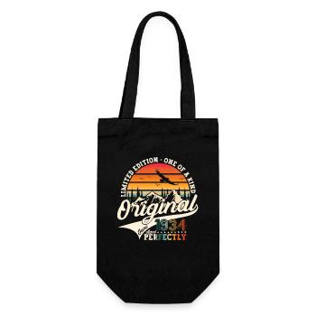 Original Juni 1934 Jahrgang 1934 Geburtstag 1934 - Geschenkbeutel für Flaschen - Schwarz - Vorne