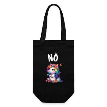 Licorne disant non Garçon et fille Créature mythique - Sac à bouteille - noir - Devant