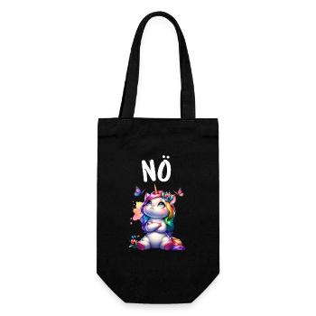 Licorne disant non garçon et fille créature mythique - Sac à bouteille - noir - Devant
