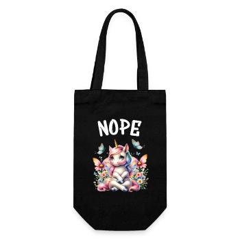 Licorne disant non Garçon et fille Créature mythique - Sac à bouteille - noir - Devant