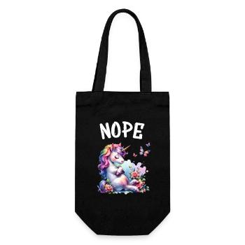 Licorne disant non Garçon et fille Créature mythique - Sac à bouteille - noir - Devant