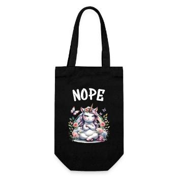 Licorne disant non Garçon et fille Créature mythique - Sac à bouteille - noir - Devant