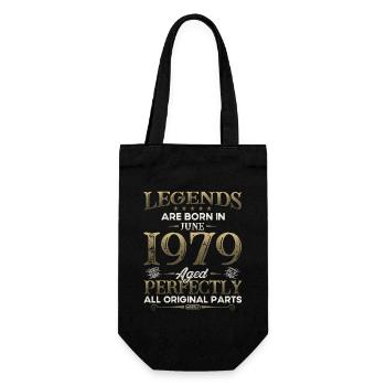 Légende Juin 1979 Millésime 1979 Anniversaire 1979 - Sac à bouteille - noir - Devant