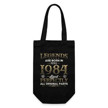 Legend June 1984 Born 1984 40th Birthday 84 - Gift Bag for Bottles - black - Front