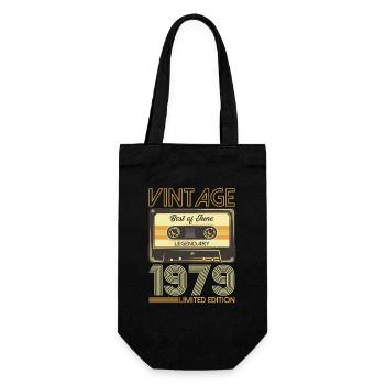 Best of June 1979 Vintage 1979 45th Birthday 79 - Gift Bag for Bottles - black - Front
