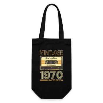 Best of Juni 1970 Jahrgang 1970 54. Geburtstag 70 - Geschenkbeutel für Flaschen - Schwarz - Vorne