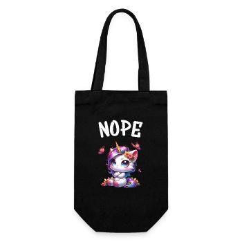 Licorne disant non Garçon et fille Créature mythique - Sac à bouteille - noir - Devant