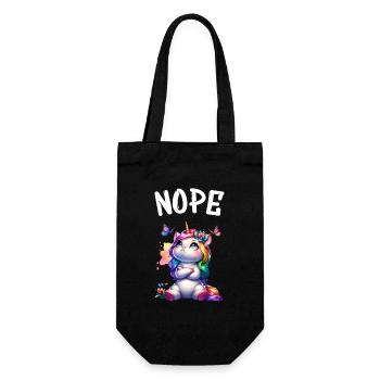 Licorne disant non Garçon et fille Créature mythique - Sac à bouteille - noir - Devant