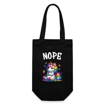 Licorne disant non Garçon et fille Créature mythique - Sac à bouteille - noir - Devant
