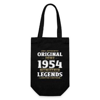 Original June 1954 Vintage 1954 Birthday 1954 - Gift Bag for Bottles - black - Front