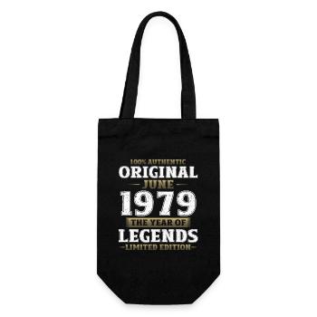Original Juin 1979 Millésime 1979 Anniversaire 1979 - Sac à bouteille - noir - Devant