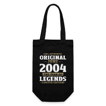 Original June 2004 Vintage 2004 Birthday 2004 - Gift Bag for Bottles - black - Front