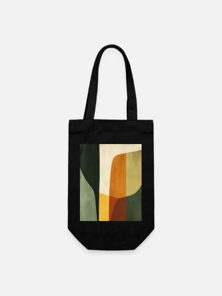 Poster Minimalist Geo 1 - Geschenkbeutel für Flaschen - Schwarz