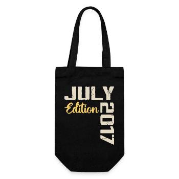 July 2017 Birthday Shirt July 2017 - Gift Bag for Bottles - black - Front