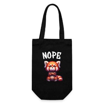 Panda roux Drôle Dicton Non, Renard de Feu - Sac à bouteille - noir - Devant