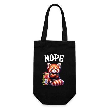Panda roux Drôle de dicton Nope Renard de Feu - Sac à bouteille - noir - Devant