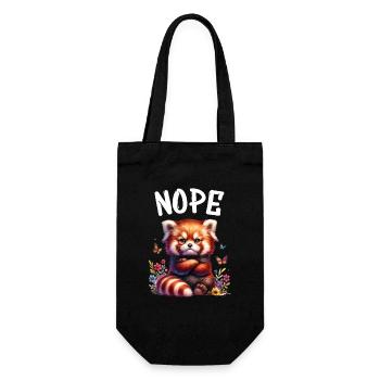 Panda roux Drôle de dicton Nope Renard de Feu - Sac à bouteille - noir - Devant