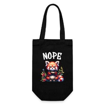 Panda roux Drôle de dicton Nope Renard de Feu - Sac à bouteille - noir - Devant