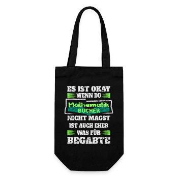 Math Books - Gift Bag for Bottles - black - Front