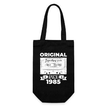 Cassette Juin 1985 Millésime 1985 Anniversaire 1985 - Sac à bouteille - noir - Devant
