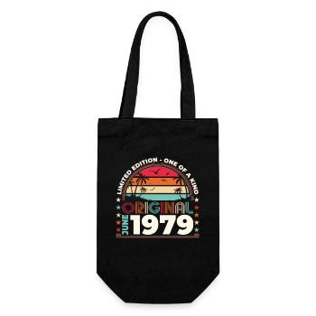 Original June 1979 Born 1979 45th Birthday 79 - Gift Bag for Bottles - black - Front