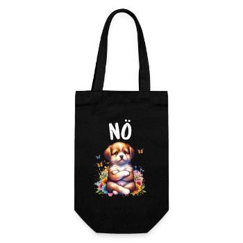 Havanese Lustiger Spruch Nö für Hundeliebhaber - Geschenkbeutel für Flaschen - Schwarz - Vorne