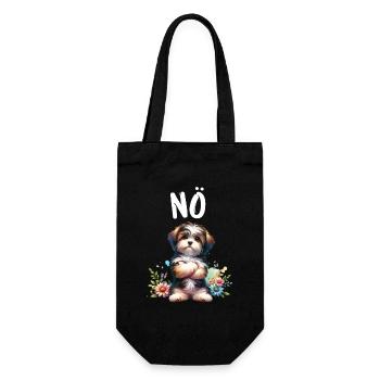 Havanese Funny Saying Nope for Dog Lovers - Gift Bag for Bottles - black - Front