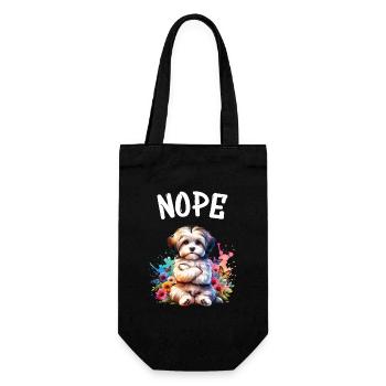 Drôle de dicton havanais non pour les amoureux des chiens - Sac à bouteille - noir - Devant