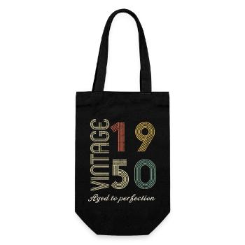 Cadeau d’anniversaire 74 ans - 1950 - Sac à bouteille - noir - Devant