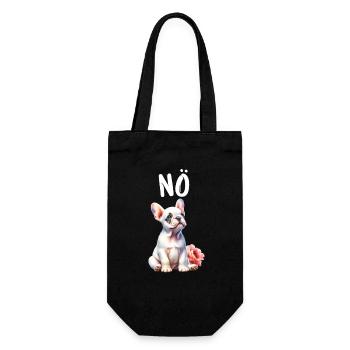 Bouledogue français disant non amoureux des chiens - Sac à bouteille - noir - Devant