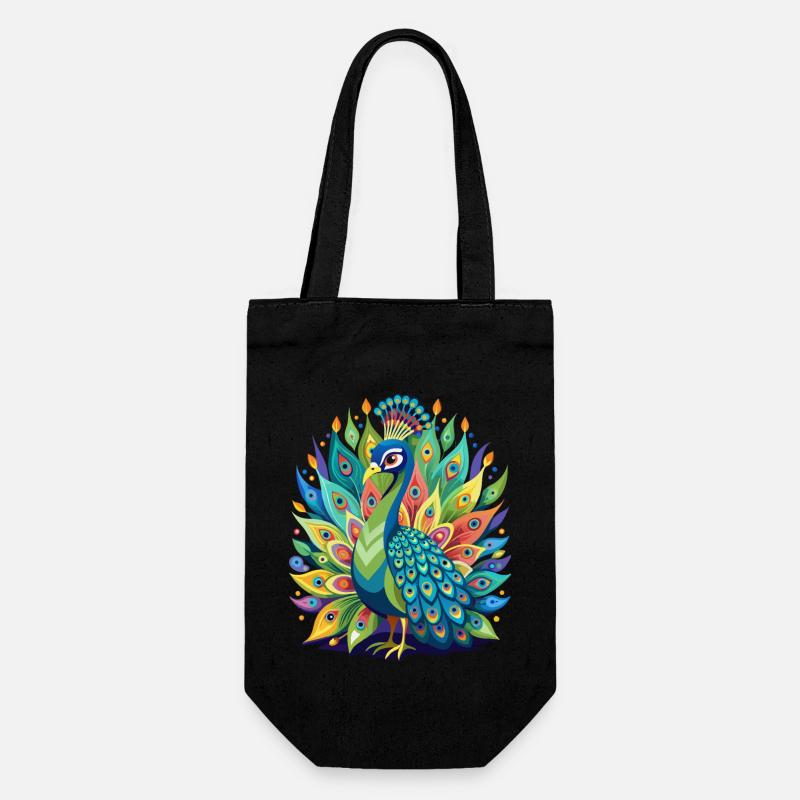 Magie du paon - Sac à bouteille - noir
