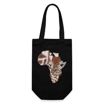 carte de l'Afrique Girafe - Sac à bouteille - noir - Devant