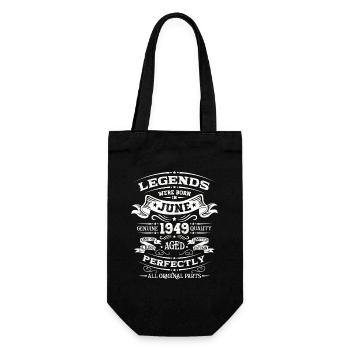 75th Birthday Legend June 1949 Born 1949 - Gift Bag for Bottles - black - Front