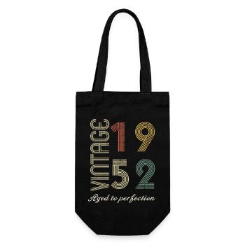 72 Year Old Birthday Gift - 1952 - Gift Bag for Bottles - black - Front