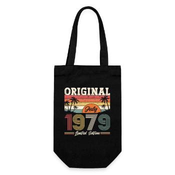 45th Birthday Original 1979 Vintage 1979 - Gift Bag for Bottles - black - Front