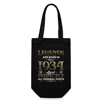 90th Birthday Original July 1934 Born 1934 - Gift Bag for Bottles - black - Front
