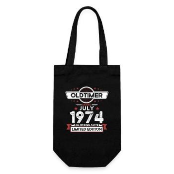 50th Birthday Classic Car July 1974 Vintage 1974 - Gift Bag for Bottles - black - Front