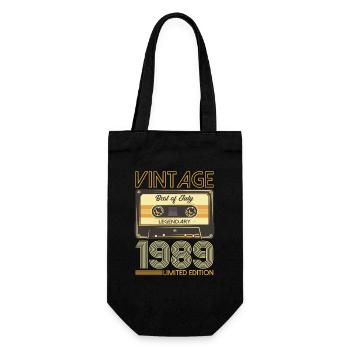 Cassette 35ème anniversaire juillet 1989 Millésime 1989 - Sac à bouteille - noir - Devant