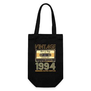 30. Geburtstag Kassette Juli 1994 Jahrgang 1994 - Geschenkbeutel für Flaschen - Schwarz - Vorne