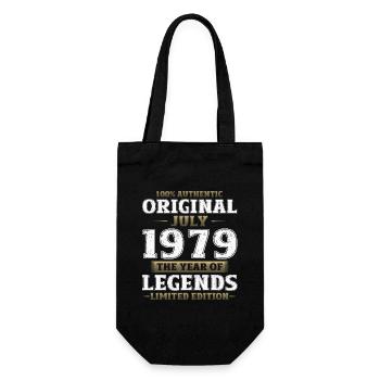 45th Birthday Original 1979 Vintage 1979 - Gift Bag for Bottles - black - Front