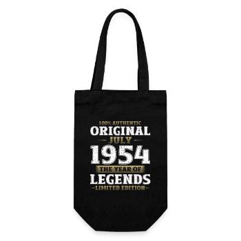 70th Birthday Original 1954 Vintage 1954 - Gift Bag for Bottles - black - Front