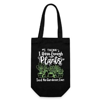 Gartenarbeit Pflanzen Gärtner - Geschenkbeutel für Flaschen - Schwarz - Vorne